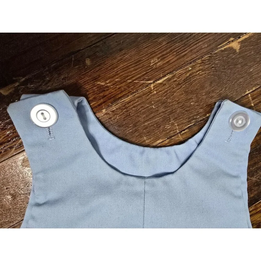 Vintage Royal Heir Baby Blue Embroidered Rocking Horse One Piece